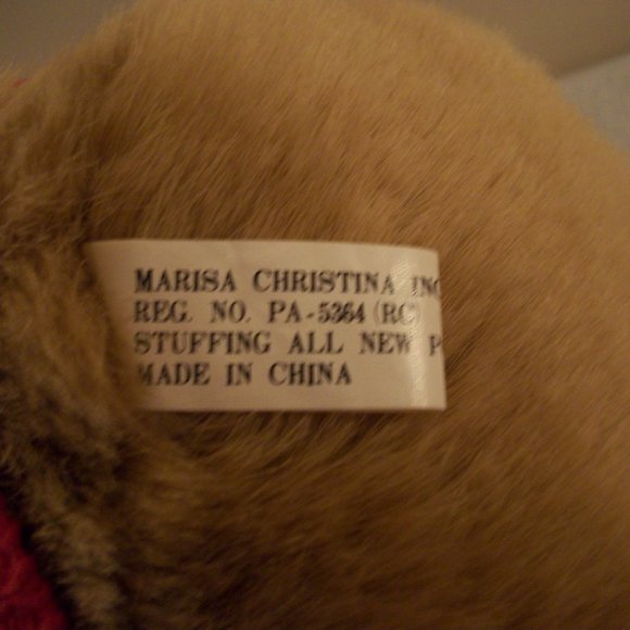 Vtg  1995 Marisa Christina Teddy Bear Plush Stuffed Animal Collectible - Picture 9 of 9